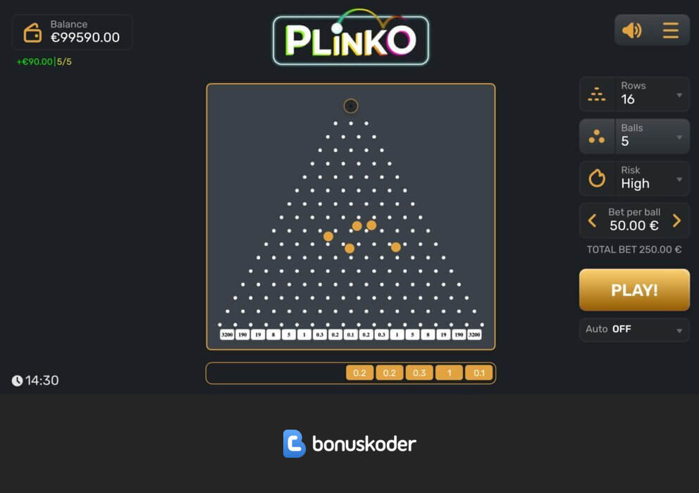 Plinko online spil