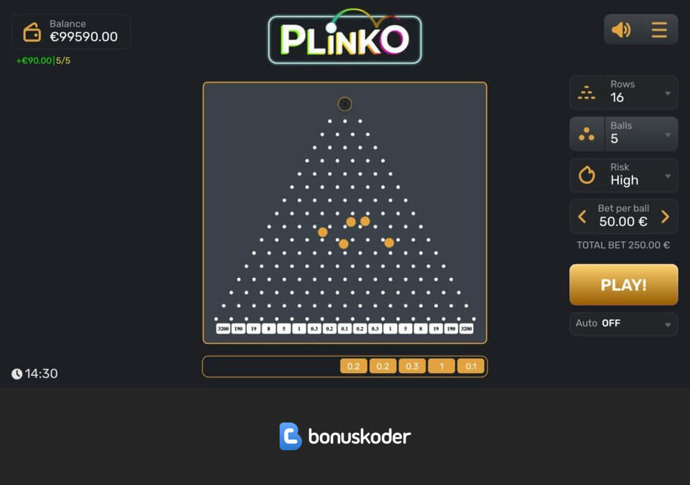 Spil Plinko for rigtige penge