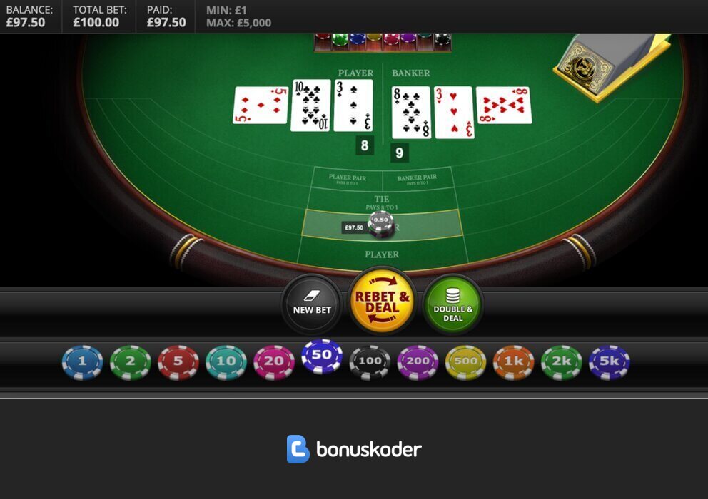 Baccarat casinoer for ekte penger