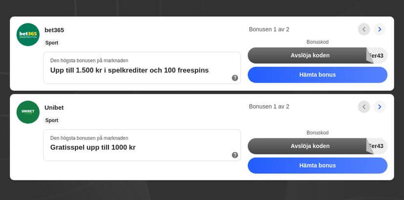 Bettingsidor med Swish