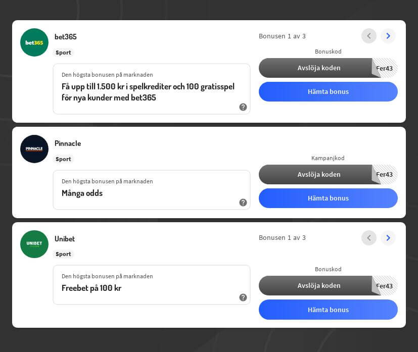 Olika typer av odds
