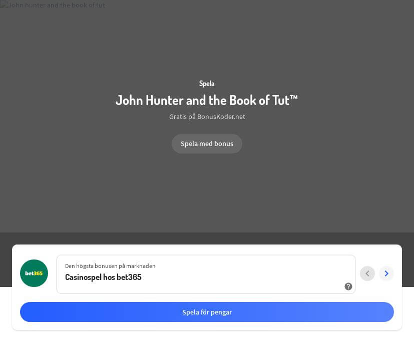 Bonuskoder för casinon