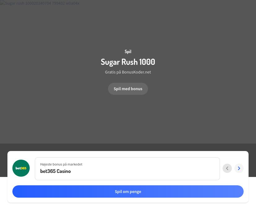 Spil Sugar Rush 1000 online