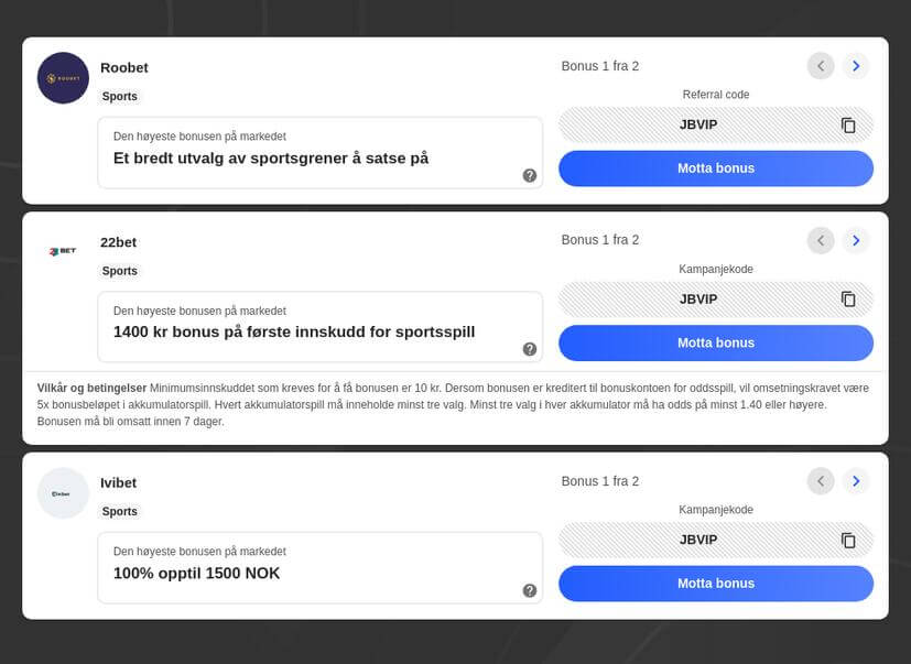 Beste bookmakere for fotball betting