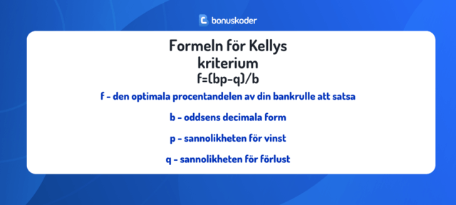 kellys matematisk formel betting