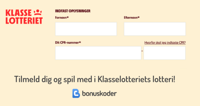 oprettelse hos klasselotteriet