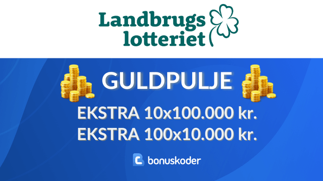 landbrugslotteriet bonuskode 2026