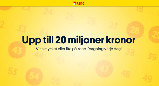 Svenska Spel Keno nummerspel online