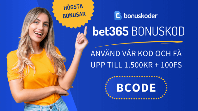 bet365 sveriges bästa spelbolag bonuskod