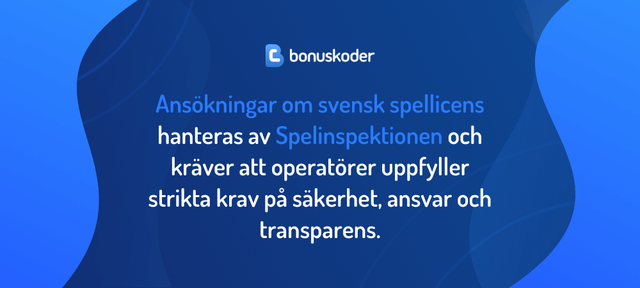 ansokningar svensk spellicens
