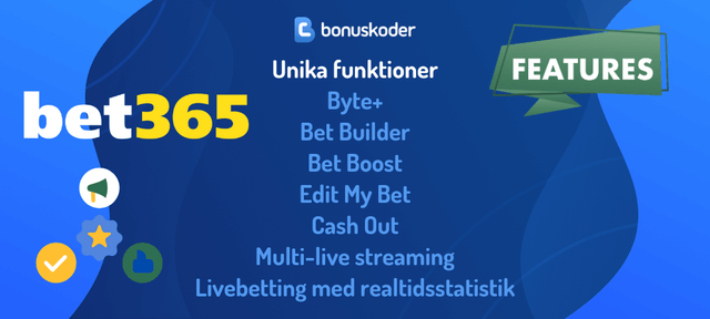 bet365 funktioner