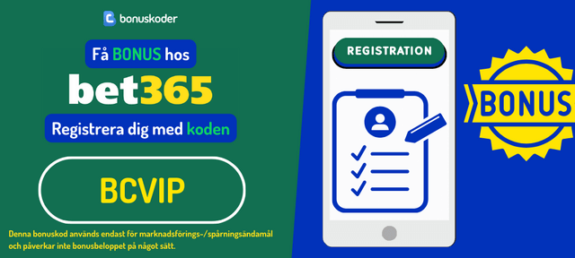 bet365 bonus med koden