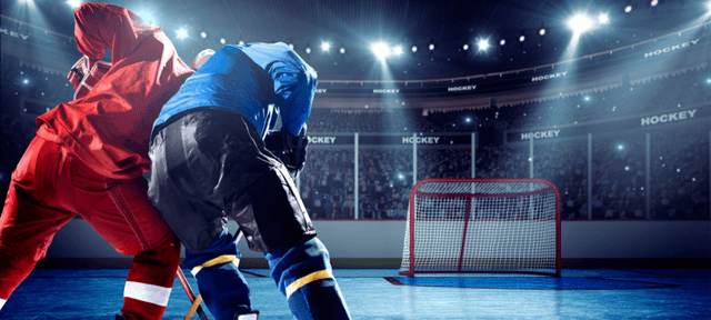 spelsida med ishockey